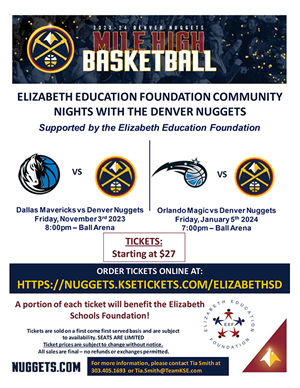 Nuggets game tickets flyer